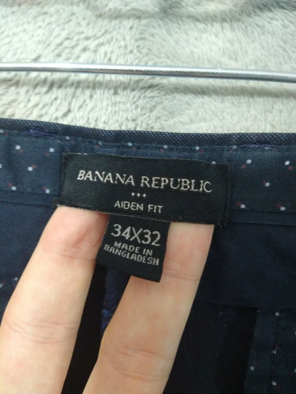 Banana Republic Pants Mens 34x32 Navy Blue Aiden Chino Slim Fit Flat Front